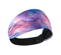 tplaotee Blu e Viola Onda Astratta Art Style Raffreddamento assorbimento del sudore fascia elastica per le donne per gli allenamenti Atletica Sport basket escursionismo