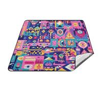 tplaotee Boemia Forma Geometrica Colore Ricco Impermeabile Coperta Picnic Esterna Grande Campeggio Partito Coperta Portatile per Erba Primavera Regali alfombra de picnic