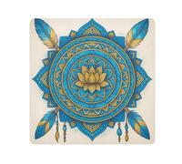 tplaotee Bohemian Mandala Fiore Autoadesivo Porta Trucco Panno Cosmetico Borsa Da Viaggio Organizzatore Avvolgere Lente Fotocamera Panno Wrapper Trucco Per Le Donne Dimensioni 55,1 x 55,1 cm