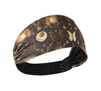 tplaotee Boho Farfalla Luna Raffreddamento Yoga Fascia elastica per il sudore per Allenamenti Atletica Sport Cal