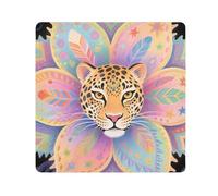 tplaotee Boho Mandala fiori leopardo autoadesivo borsa cosmetica panno gioielli organizzatore avvolgere fotocamera lente panno involucro organizzatore cosmetico per viaggi dimensioni 55,1 x 55,1 cm