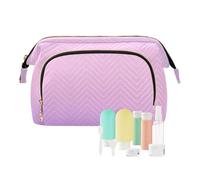 tplaotee Borsa impermeabile del cambiamento di trucco della borsa cosmetica viola di gradiente per il grande cosmetico, Viola sfumato., 1 size