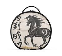 tplaotee Borsa per cosmetici con citazione culturale di successo con caratteri cinesi, verticale, autoportante, impermeabile, borsa cosmetica con divisori regolabili 28,9 cm