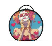 tplaotee Borsa per cosmetici da viaggio con scritta "of the Dead zombie", con manico e divisori regolabili, 27,9 cm