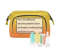 tplaotee Borsa portaoggetti con gradiente arancione rosso e rosso personalizza borsa impermeabile per il cambiamento del bagno da viaggio, Gradiente rosso arancione, 1 size