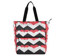 tplaotee Borse decorative per bambini, studenti, adulti, stile country, San Valentino, resistente all'acqua, borsa da biblioteca per insegnante, borsa da biblioteca per scuola, shopping, viaggi