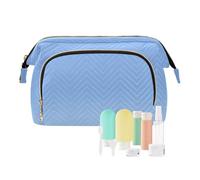 tplaotee Borse di trucco di gradiente blu per le donne borsa leggera del cambiamento per l'organizzatore dei gioielli, Blu sfumato., 1 size