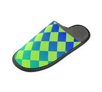 tplaotee Buffalo Plaid Giallo Blu Verde Gradiente Donne Pantofole Pantofole Per Donna Con Memory Foam Per Casa Camera Da Letto