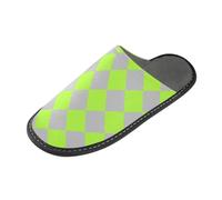tplaotee Buffalo Plaid Giallo Verde Grigio Pantofola Per Le Donne Delle Donne Delle Donne Indoor Slipper Con Memory Foam Per Casa Camera Da Letto