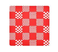 tplaotee Buffalo plaid multi check rosso bianco magico autoadesivo trucco custodia da viaggio panno portatile trucco organizzatore avvolgere fotocamera lente panno involucro organizzatore cosmetici