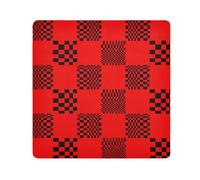 tplaotee Buffalo Plaid Multi Check Rosso Nero Protettivo Make Up Bag Borse Panno Trucco Borsa Organizzatore Wrap Camera Lens Panno Wrapper Organizzatore Cosmetici Per Viaggio Dimensioni 55,1 x 55,1 cm