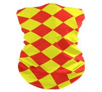 tplaotee Buffalo Plaid Rosso Giallo Caldo/Freddo Termico Antivento Raffreddamento Ghette per gli uomini Maschera Traspirante per il viso per Corsa Ciclismo Kayak