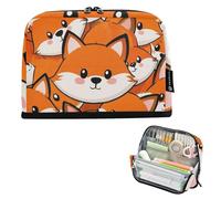 tplaotee Carino Cartoon Fox Pencil Pen Case Grande Capacità Penna Astuccio Con Cerniera Organizer Box per Teen Preppy Scuola Forniture cartera para lapices escolares de nina