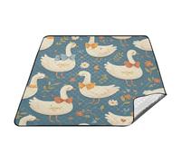 tplaotee Cartoon carino anatra impermeabile giorno del lago Essentials grande spiaggia viaggio picnic coperta per le donne anni '30 articoli da picnic tapete para picnic