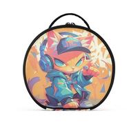tplaotee Cartoon cat graffiti stile colorato hip pop Cosmetici Bag con scomparti e maniglia elegante borse da viaggio per le donne con divisori regolabili 11 IN