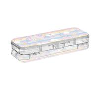 tplaotee Castle Princess Cartoon progettato trasparente matite box doppio strato matita contenitori per forniture di cancelleria con coperchio a scatto