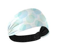 tplaotee Cerchi blu pastello a pois antiscivolo fasce per il sudore da donna fascia elastica per il sudore per palestra uso quotidiano lavaggio viso tennis