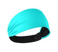 tplaotee Ciano Aqua Tinta Unita Pure Plain No Slip Fascia per le donne Elastiche per il sudore per le donne per Atletica Sport Yoga tennis basket