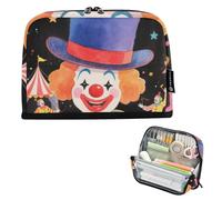 tplaotee Clown Colorato Cartone Animato Matita Box Grande Capacità Trucco Semplice Borsa Multiuso per Adolescenti Viaggio bolsa de maquillaje para mujer