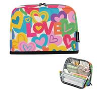 tplaotee Colorato Cartoon Cuore Amore Matita Organizer Grande Capacità Penna Caso Cosmetico Robusto Cancelleria Penna Sacchetto per Adolescenti Preppy School estuches escolares para lapices