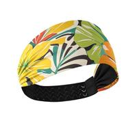 tplaotee Colorato Estate Fiori Hawaiani Raffreddamento Moda Fasce Elastiche Sudato Fasce per Uso Quotidiano Yoga lavaggio viso
