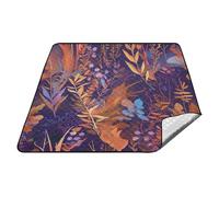 tplaotee Colorato Foglie Modello Stampa Arte Impermeabile Giorno del Lago Essentials Portatile Spiaggia Spiaggia Picnic Coperta per Famiglia Coppie Regalo manta de picnic