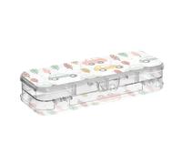 tplaotee Colorful Cartoon Cars Progettato Scatola di Plastica Per Matite 2 Strato Penne Caso Scatole Per Forniture Di Cancelleria Con Coperchio