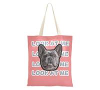tplaotee Corallo chiaro Colore Solido Puro Plain Personalizzato Pet Avatar su Tote Borsa di Tela Immagine Personalizzata Borse della spesa di Tela Per La Spesa di Generi Alimentari Bulk Tote Bags Per