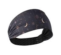 tplaotee Dark Wind Spider Web Moon Antiscivolo Fascia traspirante da donna Elastica per capelli da donna per Ciclismo Allenamenti Tennis Tennis