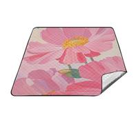 tplaotee Estate Pittura A Olio Rosa Margherite Impermeabile Giorno Lago Essentials Grande Picnic Outdoor Camping Mat per le Donne 30s Coppie Regalo alfombra para picnic