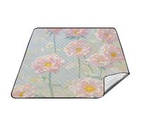 tplaotee Estate Rosa Pittura A Olio Fiori Impermeabile Giorno Lago Essentials Grande Prato Outdoor Playmat per Terra Coppie Regalo manta para esterno