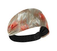 tplaotee Fasce elastiche per capelli con motivo floreale, color crema marshmallow, antiscivolo, per uso quotidiano, yoga, lavaggio viso, escursioni