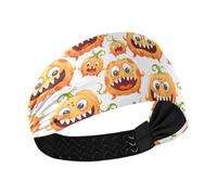 tplaotee Fascia elastica per capelli da donna con mostri a forma di zucca, per atletica, sport, palestra, calcio, pallavolo