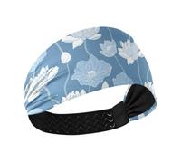 tplaotee Fiore fiore polvere blu polvere antiscivolo fascia allenamento elastico per le donne per palestra corsa basket basket