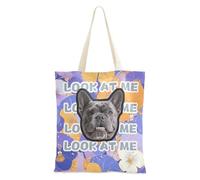 tplaotee Fiori astratti Arancione Viola Viole Del Pensiero Personalizzato Pet Avatar su Tela Tote Immagine Personalizzata Tela Totes Per Le Donne Tote Borse Bulk per Amico Plain