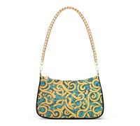tplaotee Flat Geometrico Pattern Vortex Giallo alla moda catena crossbody borse per le donne borsa per la corsa
