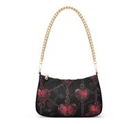 tplaotee Gothic Darkness Red Chain Hearts trendy catena pack per le donne cross body borse da donna per la festa della mamma