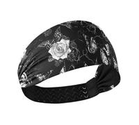 tplaotee Gothic Darkness Rose Butterflies Cooling running fascia elastica testa per le donne per ciclismo yoga basket tennis