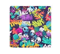tplaotee Graffiti-style cartoon art Magic Sticker Cosmetic Bag Cloth Travel Bag Organizer Wrap Camera Lens Cloth Wrapper Organizzatore Borse Per Le Donne Dimensioni 55,1 x 55,1 cm