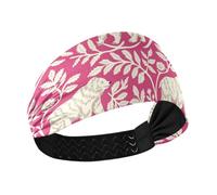 tplaotee Graziosa fascia elastica per capelli con orsetto polare e pesca bianca, antiscivolo, per uso quotidiano, atletica, sport, pallavolo