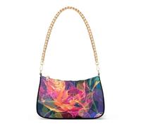 tplaotee Illustrazioni di arte astratta fiori rosso alla moda catena fanny pack per le donne borsa a tracolla per regali di compleanno per le donne