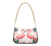 tplaotee Jungle Flamingos Peach trendy catena cross body borsa da viaggio borse a mano per le donne per le madri