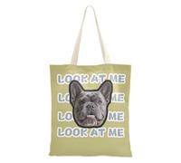 tplaotee Khaki scuro tinta unita puro pianura personalizzato animali domestici avatar su borsa di tela immagine personalizzata borse di tela Bulk Tote Bags Bulk per amico pianura