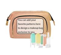 tplaotee La grande borsa cosmetica sfumata giallo-arancio personalizza la borsa leggera del cambiamento per il bagno di viaggio, Gradiente giallo-arancio, 1 size