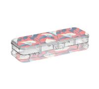 tplaotee Lily Calla Red Flowers Progettato Clear Pencil Box Double Deck Pencil Container per la scuola con scatto e coperchio