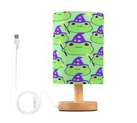 tplaotee Mago Rana Cappello Viola Cartoon Piccolo Lampade Da Tavolo per Camera Da Letto Luce Notturna per Fattoria Lampada Studio Retro