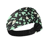 tplaotee Marmo Verde Menta Raffreddamento fascia atletica donna Fascia elastica per il sudore per le donne per Allenamenti Yoga lavaggio