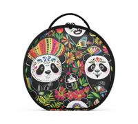 tplaotee Mexico Cinco De Mayo pandas borsa da toilette dai colori vivaci con scomparti e maniglia leggera borsa cosmetica per le donne con divisori regolabili 27,9 cm