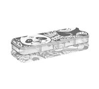tplaotee Mexico Cinco De Mayo Pandas Vivid Color Progettato Clear Pencil Box Plastica Doppio Deck Penne Caso Trasparente Duro Per La Scuola Con Coperchio