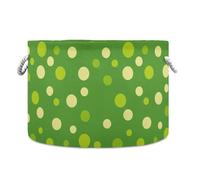 tplaotee Moderno rotondo a pois verde cesto portabiancheria pieghevole e impermeabile con manici con robuste vasche con manico decorativo bidoni per cucina dispensa libro